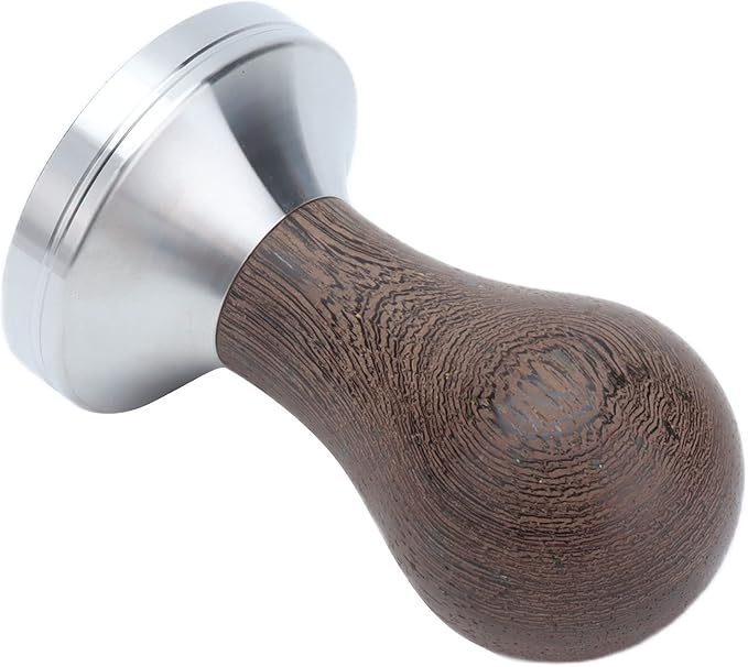 53mm Coffee Tamper Stainless Steel Coffee Powder Press Tool with Comfortable Wooden Handle for Espresso Maker Barista Home Office