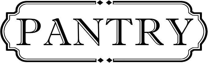 Kitchen Pantry Door Vinyl Decal: 18 x 5.5 Inch Cut-Out Lettering | 1 Black PANTRY Decal For Smooth Kitchen Pantry Doors And Cabinets by Unknown