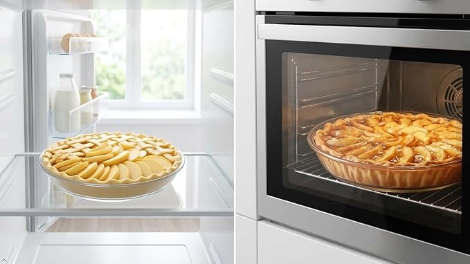 2 Packs 9 Inches Mini Glass Pie Pan | Oven & Microwave Safe, Dishwasher Safe, Lead-Free, for Quiche & Tart, Easy-Grip Handles - Image 2