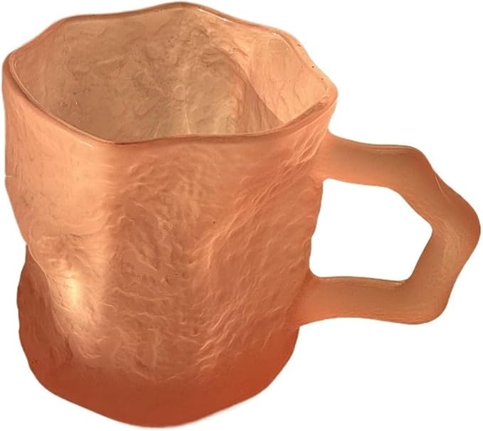 drinking glassware Glass Cups with Handle for Water Milk Juice Coffee(Pink) by Unknown