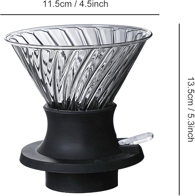 BeeCa Clever Coffee Dripper｜One-Touch Switch Control｜French Press Soak & Fast Release｜Borosilicate Glass+BPA-Free｜Easy Clean Hybrid System for Beginners