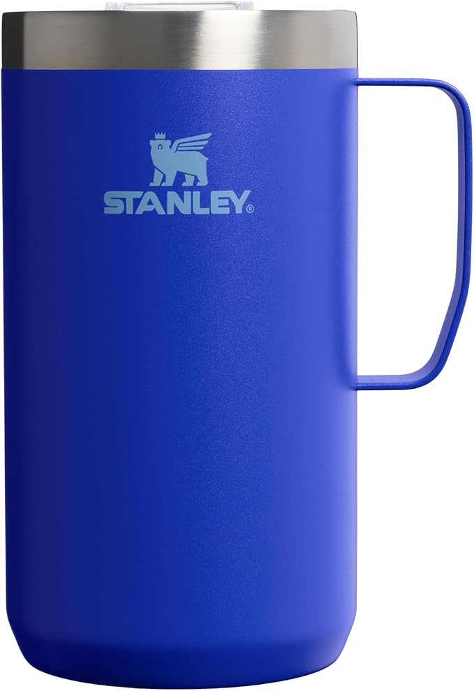STANLEY Everyday Camp Mug 24oz | Drink Through Lid | Cup for Coffee, Tea and Drinks | Insulated Stainless Steel Coffee Mug | BPA-Free | Cobalt by Unknown
