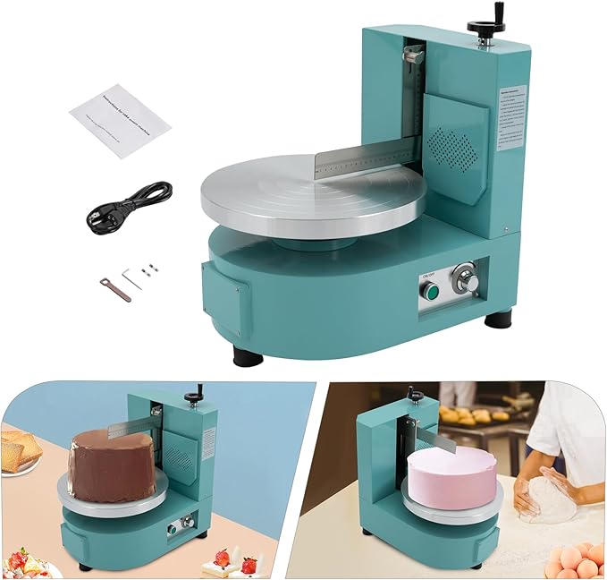 Cake Cream Spreading Coating Edge Smoothing Machine 110V 4-12Inch Cake Butter Cream Spreading Machine - Max Horizontal Scraper Height 4.72in