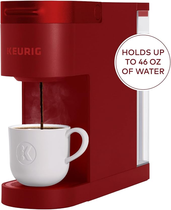 Keurig K- Slim Single Serve K-Cup Pod Coffee Maker, with 3 Brew Sizes, Multistream Technology, 46oz Removable Reservoir, Scarlet Red | 3 Brew Sizes, Multistream Technology, Removable Reservoir, Scarlet - Image 8