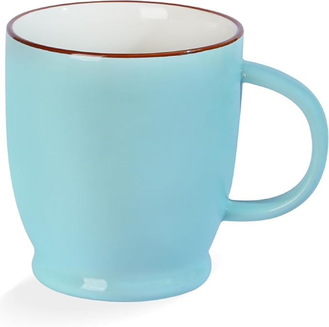 Blue Coffee Mug, 16.5oz Large Cappuccino Cup, Microwave Safe Coffee Cup with Large Handle, Porcelain Tea Mug for women, Man, Mom, Dad, Gifts by ARRADEN