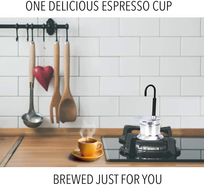 Aluminum Alloy Stovetop Coffee Maker 50ML Single Cup Brewer Lightweight Espresso Machine For Camping Travel Outdoor Kitchen Use - Image 2