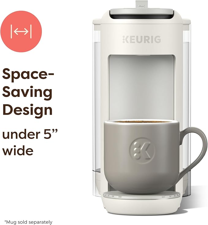 Keurig K-Mini Mate Plus Single-Serve K-Cup Pod Coffee Maker, Compact, 3 Cup Sizes, Brew Over Ice and Strong Button Features, 50 oz Removable Reservoir, Warm Stone - Image 2