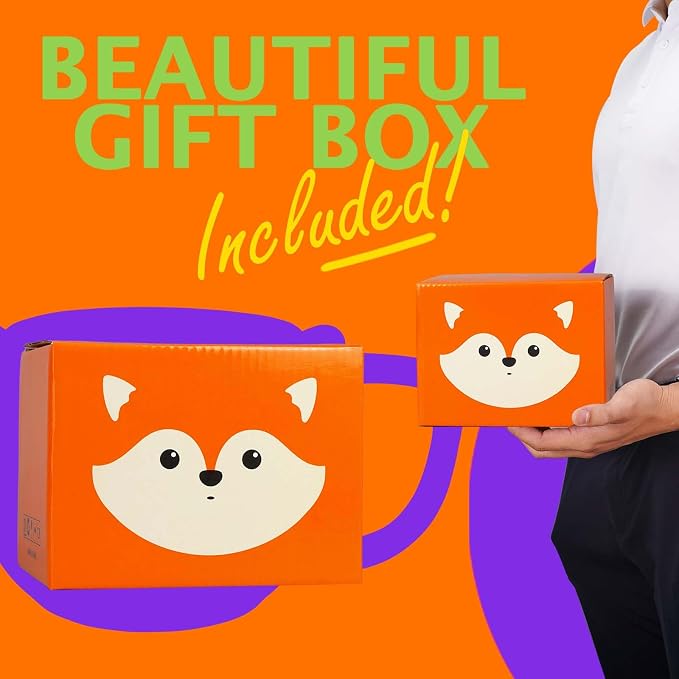 Fox Mug 14 oz Cute Ceramic Coffee Mug 3D Porcelain Tea Mug for Women Kawaii Cup Fox Gifts for Women Christmas Gifts Housewarming Holiday Birthday Gifts for Mom Kids Men Friend Orange - Image 7