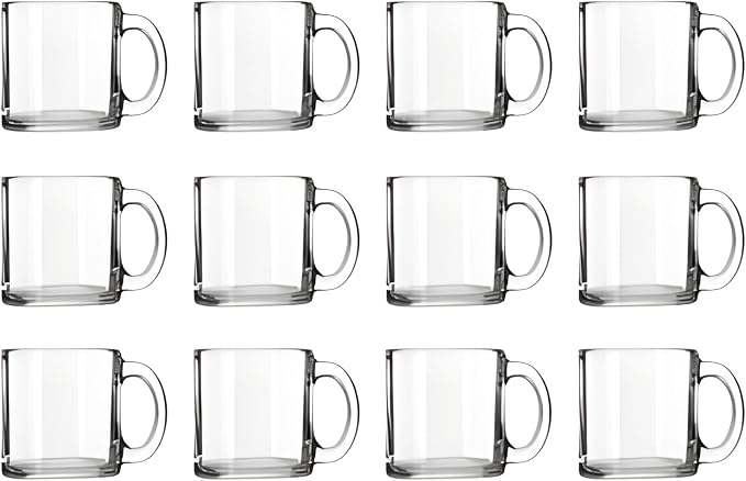Bexter Pack of 2 Clear Glass Coffee Mugs – 13 oz Heavy-Duty Thick-Walled Cups for Hot Beverages – Durable, Elegant, Heat-Resistant Glassware for Coffee, Tea, Lattes, and More - Image 3