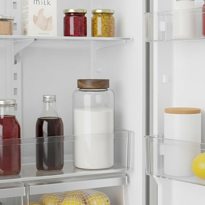 Easy-Access Borosilicate Glass Jar with Acacia Wood Lid for Quick Pantry Organization - Image 3