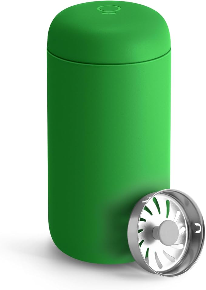 Fellow 12 oz Carter Move Travel Mug - Vacuum-Insulated Stainless Steel Travel Coffee Mug - Coffee Tumbler with Ceramic Interior and Splash Guard - Sporty Green by Unknown