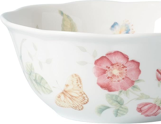 Lenox Butterfly Meadow Dinnerware Collection, Porcelain Dinnerware & Serveware, Large All-Purpose Bowl Set, 4-Piece - Image 2
