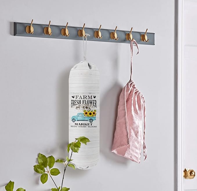 Grocery Bags Holder Organizer for Shopping Bags，Wall Mount Plastic Bags Storage Container Dispensers, Gift for Women Mother Grandmother Friend - Image 4