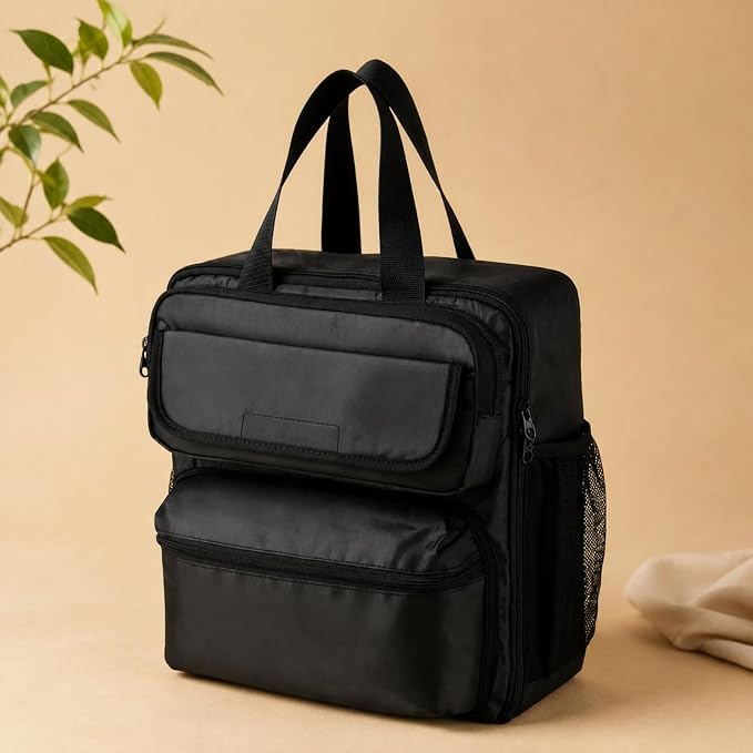 Coffee Machine Pouch Carry Case Bag Organizer Tote With Handles And Zippered Pockets Nylon Oxford Construction For Single Serve Brewer Storage Home Gift Giving - Image 2