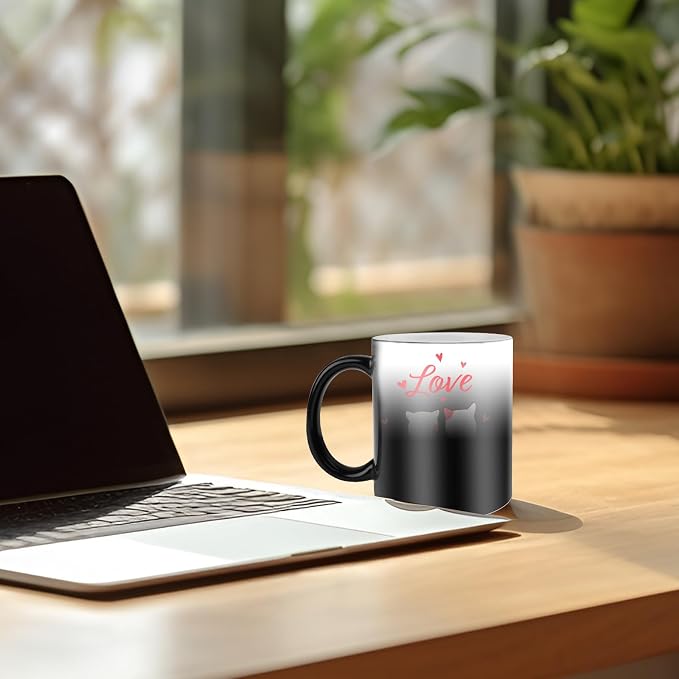 24 PACK 11 oz sublimation color changing mug with boxes Black round handle tazas para 11oz ounce coffee cups for sublimation mug blanks bulk products - Image 4
