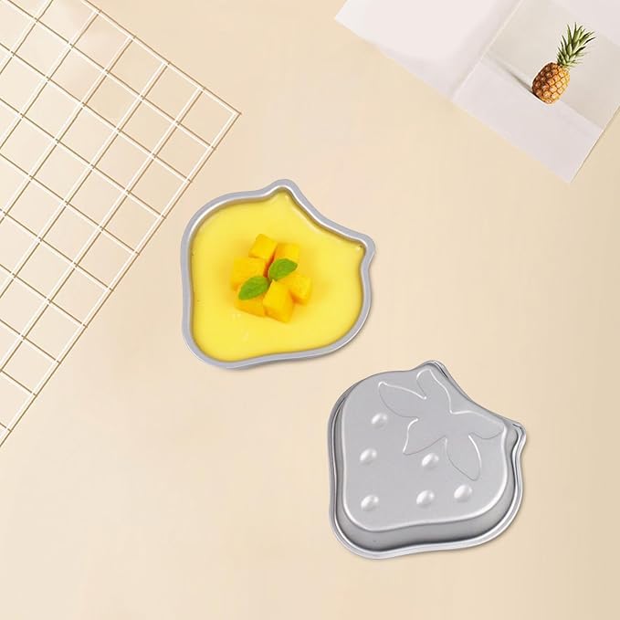 Hemoton 2pcs Mini Cake Nonstick Baking Tray for Strawberry Cakes and Puddings High Temperature Bakeware for Home - Image 4