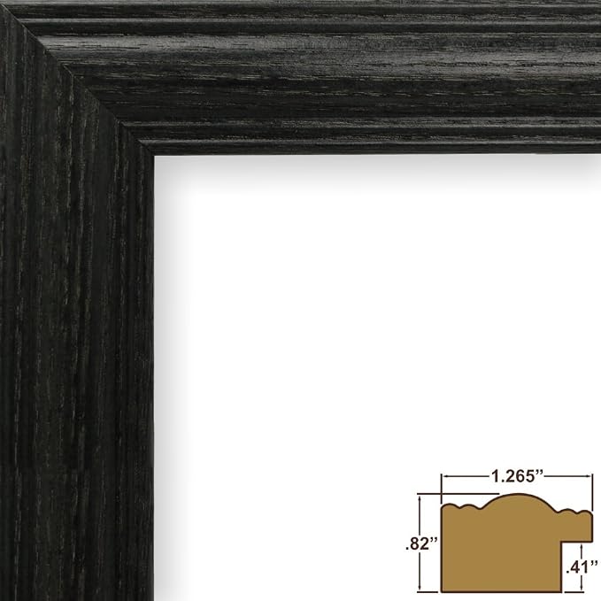 Craig Frames 11x14 Black Picture Frame, Wall Decor for Art and Photos | Ready to hang with a protective glass front, made in the USA for a gallery display - Image 2