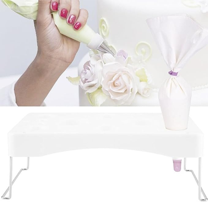Piping Bag Holder Cake Decorating Cookie Decorating Supplies Tool Lcing Bag Stand Cream Bag Holder with 12 cavity
