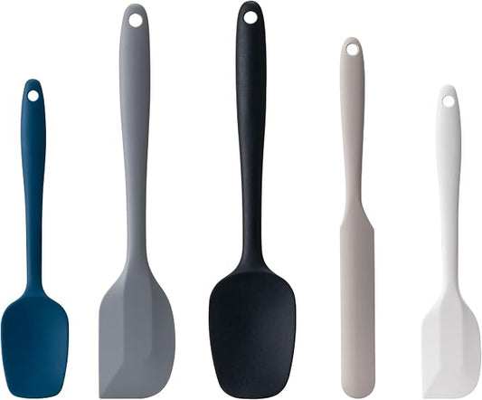 Silicone Spatula Set,5 Piece Food Grade Rubber Spatulas,Multicolor2 | Spatulas Silicone Heat Resistant for Baking,Cooking,and Mixing High Heat Resistant Non Stick Dishwasher Safe BPA-Free by Hoewina