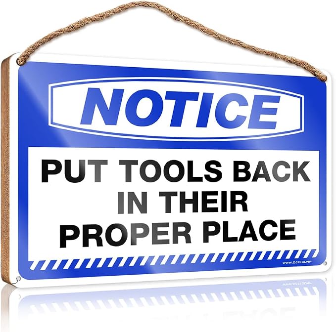 QUADRIVEX Wood Pantry Signs For Kitchen Notice Put Tools Back In Their Proper Place Wooden Sign(23X35CM) by Unknown