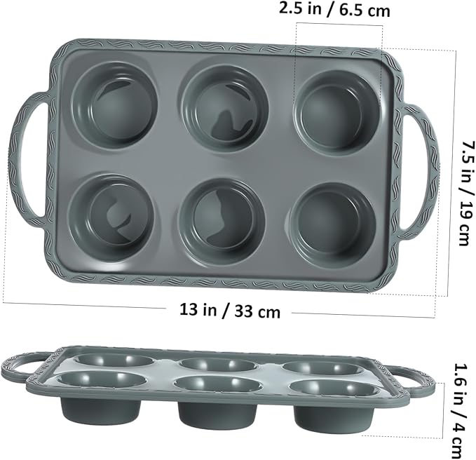TOYANDONA Silicone Cake Pan Non-stick Bakeware Molds for Creative Desserts Flexible Muffin Tray High-temperature Resistant Bakeware for Family Baking and Parties