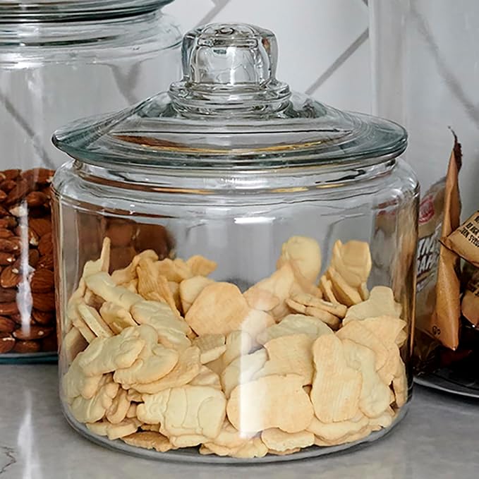 Anchor Hocking Heritage Hill 1/2 Gallon Glass Jar with Lid, Set of 2 - Image 2