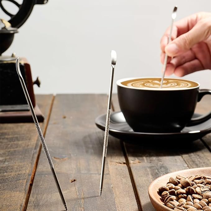 JianLing 3PCS Stainless Steel Coffee Art Pen Latte Art Needle 135mm Silver Coffee Art Tools