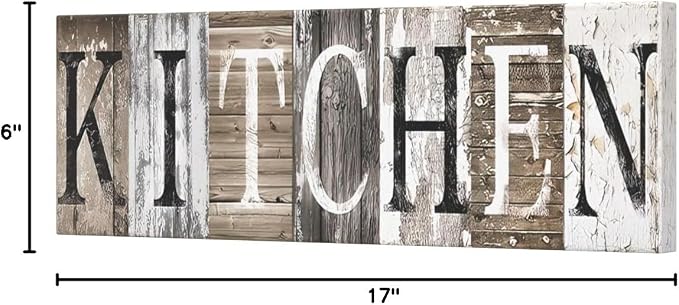 Pinetree Art Rustic Farmhouse Kitchen Wall Decor Canvas Prints Kitchen Signs Wall Decor (With Solid Wood Inner Frame) - Image 7