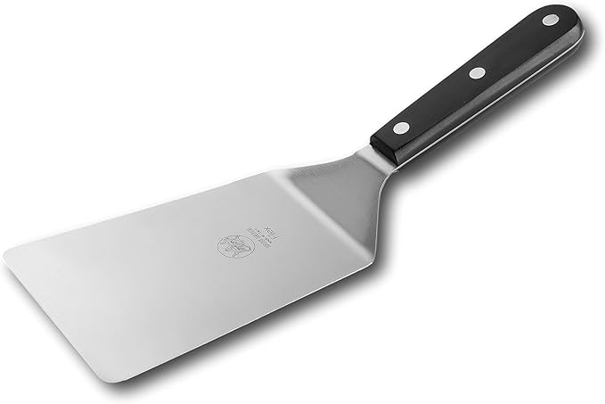 DUE BUOI SET Super Duty Wide Spatula & Flexible Wide Spatula - blade dimension 4" x 6.1/3" - Good for Burger Kitchen bbq grill griddle pastry. Non-stick Durable. ICQ Approved.