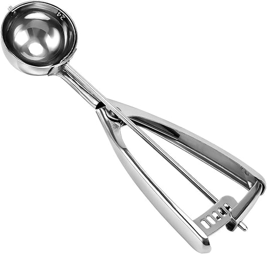 Medium Cookie Scoop, 2.8 Tbsp/ 1.4 OZ, 2 inch/ 5 CM Ball, 18/8 Stainless Steel Medium Ice Cream Scoop, Secondary Polishing