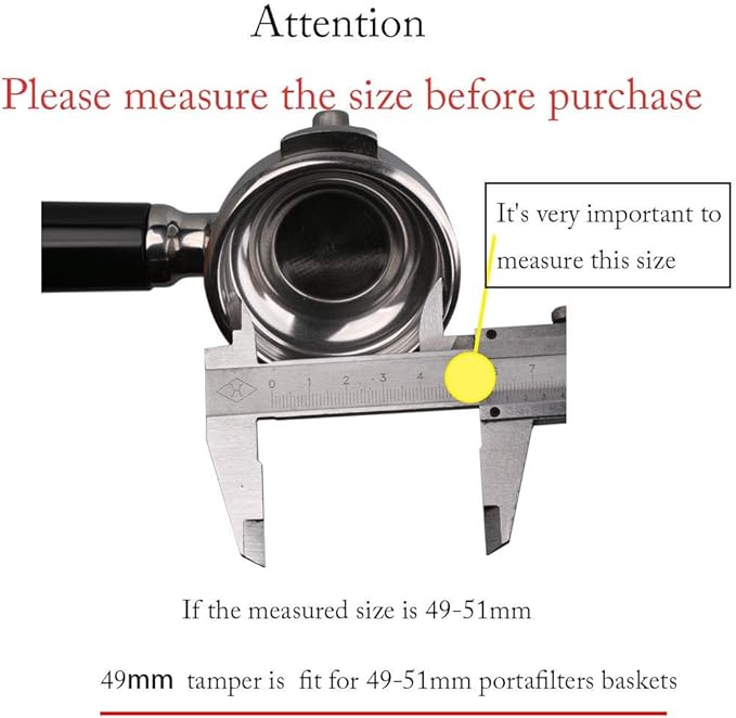 Stainless Steel Coffee Tamper 49mm Barista Espresso Base Coffee Bean Press