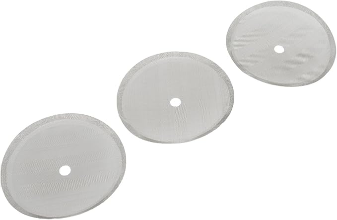 3PCS Stainless Steel Reusable Mesh Filters for French Press Coffee Maker Replacement Screen for 350ML 800ML 1000ML Sizes