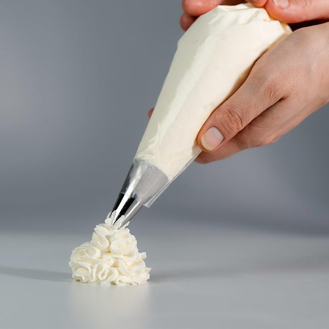 KEE-SEAL Disposable Pastry Bags, Piping Bag with Grip Tight Outer Surface, Smooth-Flow Interior, Easy Tear Perforation, Convenient Dispenser Box, 25-Inch, Clear