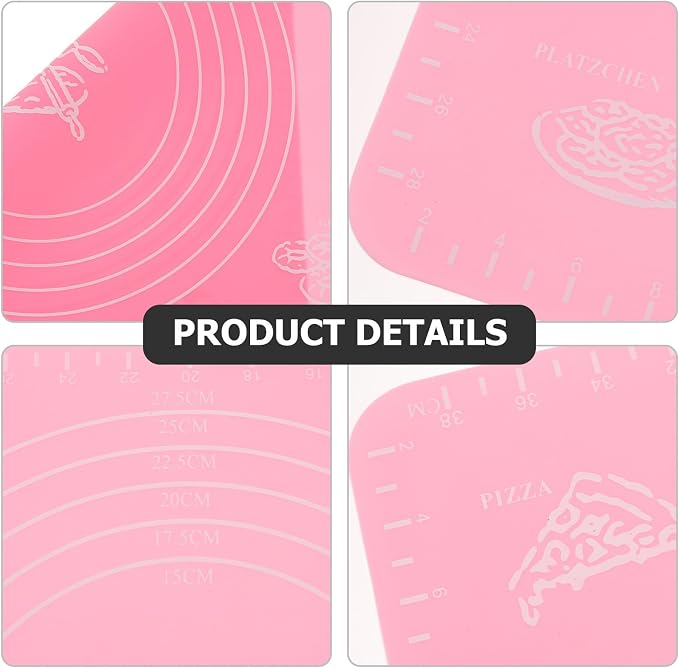 VICASKY Heat-resistant Silicone Baking Mat with Strong Adhesion to Countertop Easy to Maintain Dough Rolling Mat for Bread and Handmade Noodles for Novice Bakers Style - Image 3