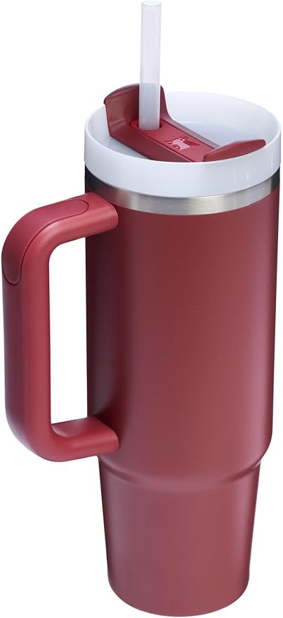 STANLEY Quencher H2.0 Flow State Tumbler, 30 oz, Cranberry | Handle and Straw | 3-Position Lid | Cup Holder Compatible for Travel | Insulated Stainless Steel Cup | BPA-Free - Image 3