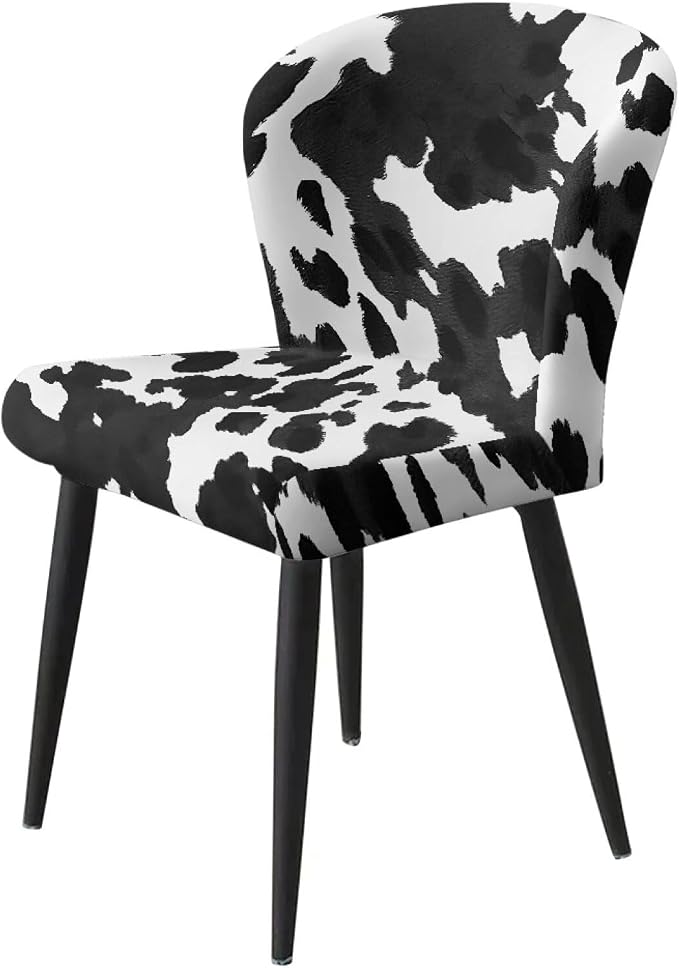 Cow Print Bar Stool Chair Covers, Washable Removable Bar Stool Chair Seat Covers Counter Height Chairs Covers Swivel Barstool Covers Bar Chair Decor - Image 3
