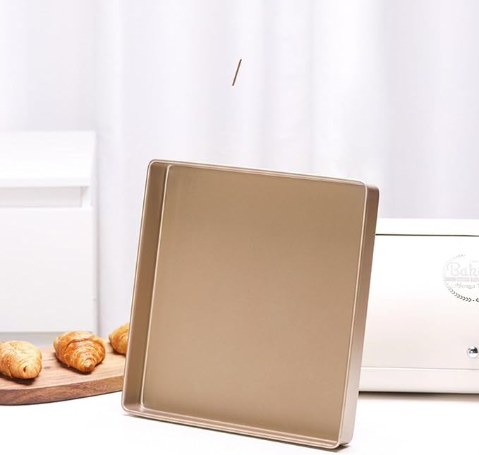 Baking Sheet Pan, Non-Stick Carbon Steel Oven Tray with Even Heat Distribution for Cookies Pastry Cupcakes, 24.5x20.8cm 28.5x28.5cm Size Sheet Pans for Home Commercial Kitchen Use - Image 6