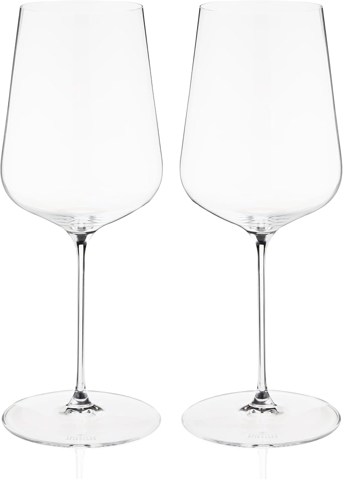 Spiegelau Definition Crystal Universal Wine Glasses for Red and White Wines, Durable Drinking Glasses for Housewarming, Birthday Party, Wedding Gifts, Home Bar, Elegant Glassware, 19 oz, Set of 2 by Spiegelau