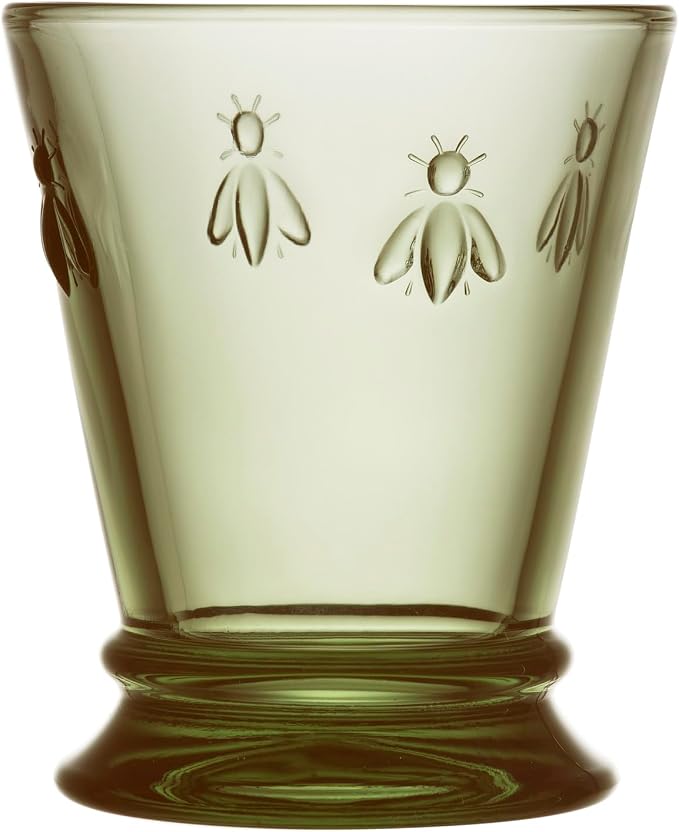 La Rochere Bee Olive Green Tumbler Set/6 - La Rochere Bee Glassware Sets - Image 2