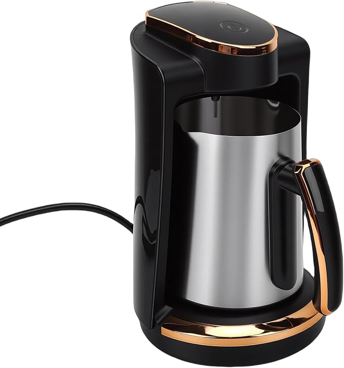 Fabater 550W Turkish Coffee Maker Stainless Steel 250ML Single Cup, Portable Turkish Coffee Machine for Home Office Travel, Fast Heating Easy Operation (US Plug 110V) - Image 5