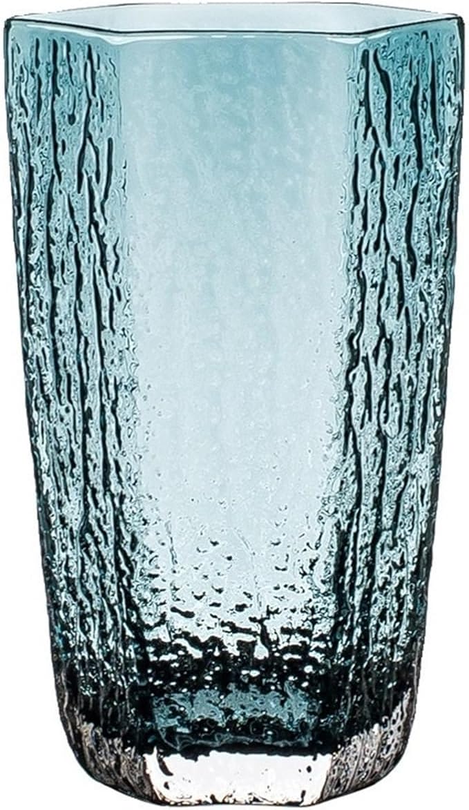 Glass Tumblers Drinking Glasses, hammered Lead-free crystal glass Cup Kitchen Glassware(Small) by Unknown