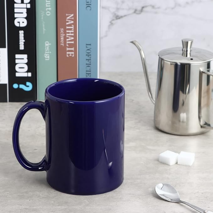 Large Coffee Mugs, 22 OZ(650ml) Extra Coffee Mug Set of 2, Smooth Ceramic Boss Cups, Big Capacity and Large Handle, for Dad Men, Blue - Image 5