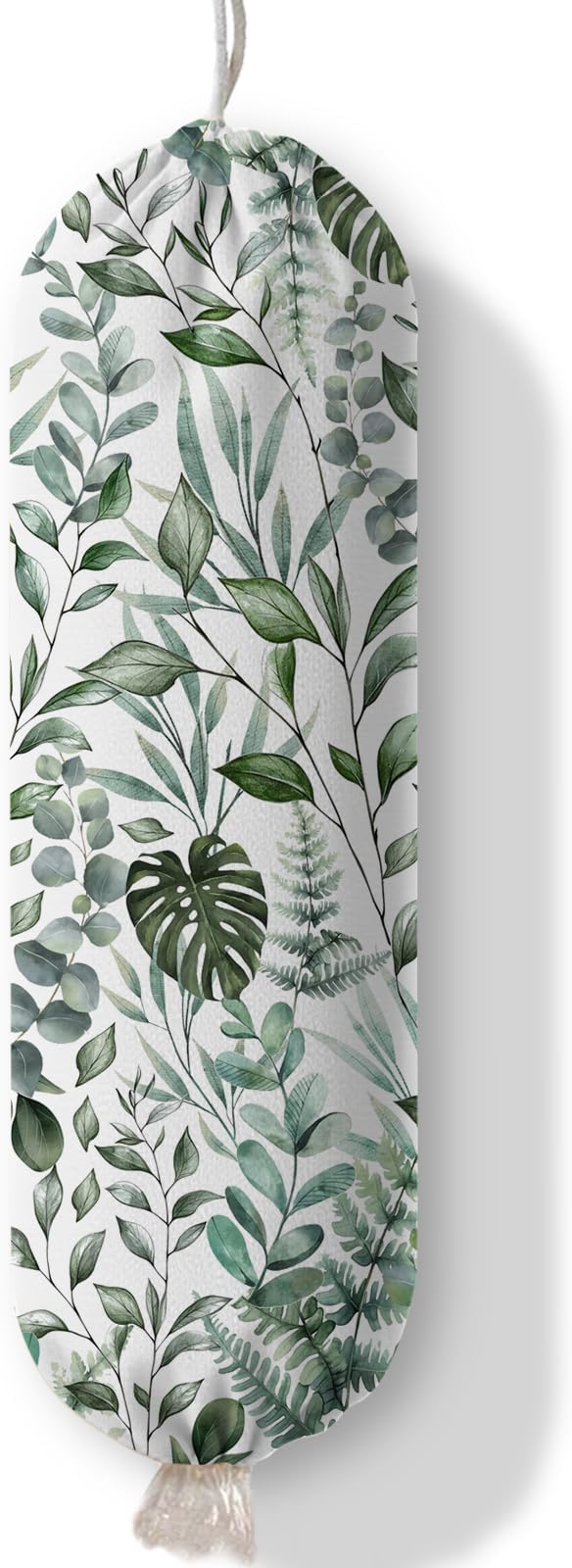 Plant Plastic Bag Holder, Wall Mount Organizer for Reusable Canvas Grocery Bags, Plants Hanging Plastic Bag Dispenser, Green Leaves Shopping Bags Storage Dispenser Decorative Home Kitchen Pantry Decor by Ialtsidws