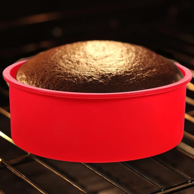 Cabilock Silicone Cake Tin Round Shape Non-stick Baking Heat for Mousse Muffin Jelly Pudding - Image 2