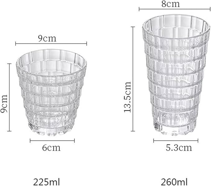 Glass Tumblers Glass Cups for Everyday Home, Bar Use Kitchen Glassware(Small) - Image 2