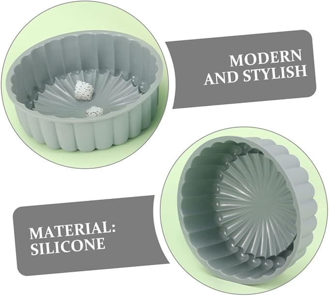 Zerodeko 2pcs Food-grade Silicone Fluted Cake Pan High-temperature Baking for Cheesecakes Tart Pies Shortcakes Elegant Design for Versatile Dessert Creation - Image 7