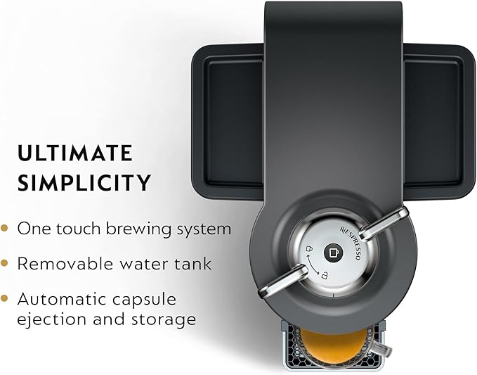 Nespresso Vertuo Coffee & Espresso Maker by De'Longhi | Graphite metal coffee machine. Brews 4 cup sizes with Centrifusion extraction for barista-grade coffee and espresso at home. - Image 2