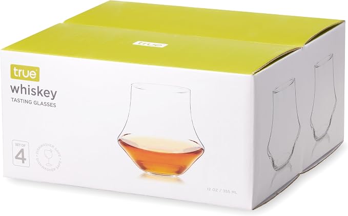 True Whiskey Glasses for Men and Women, Top-notch Bourbon Scotch Whiskey Cups Set, Bar Glassware Drinking Glasses Set of 4, 12 oz - Image 9