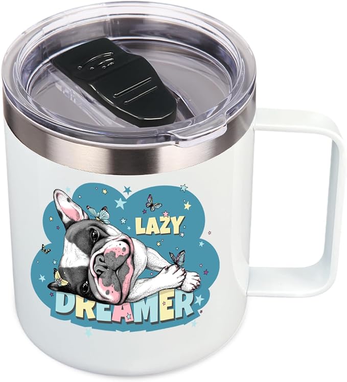 Volhoply 14oz sublimation Insulated Stainless Steel Coffee Mug with Leakproof Lid,Double Wall Vacuum Travel Cup with Handle,Reusable Metal Cups Tumbler,Camping Mugs Keep Hot/Cold(Sublimation,1 Set) by LiveFully%EF%BC%8CDrinkFreely%E2%80%94KeepGoingwithVolhoply%EF%BC%81