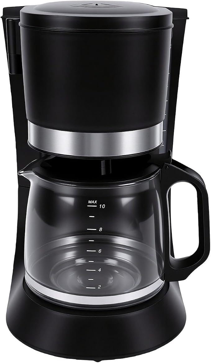 Automatic Coffee Machine with Glass Carafe 1.2L Compact 700W Coffee Maker for Home Office Kitchen Dorm Room by OVAQUIXI